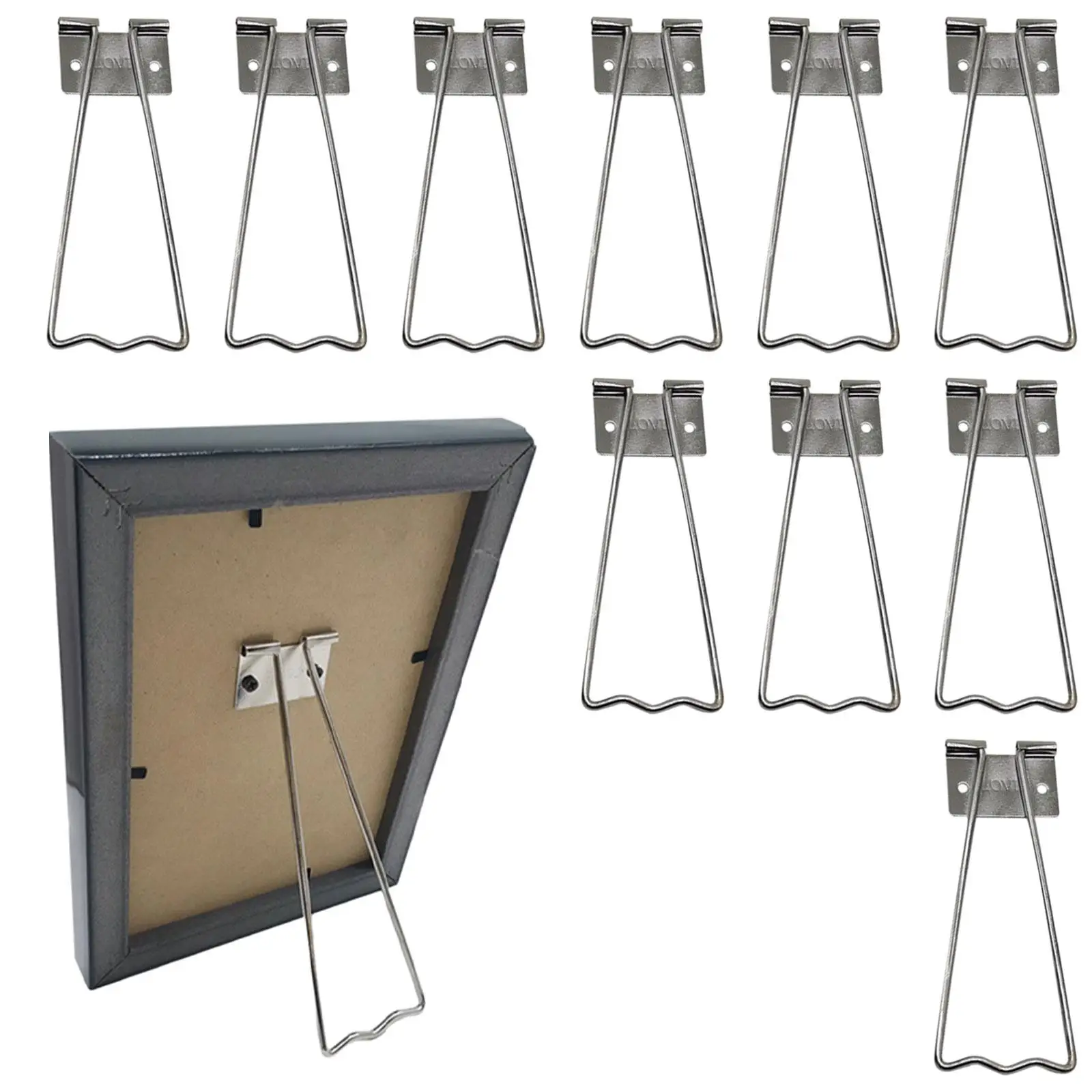 10x Photo Frame Easel Back Stand Metal Ornament Pedestal Bracket Crafts Display Rack Photo Frame Back Support Backboard Holder