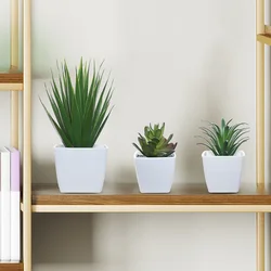 Trio of Decorative Faux Plants for Indoor and Outdoor Spaces (Blue)