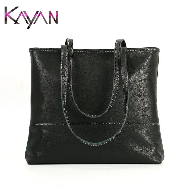 

New Women Handbag Purse High Quality Cow Leather Female shoulder Tote Ladies Commuting Hand Bag Square Bag Large Shopping Bag