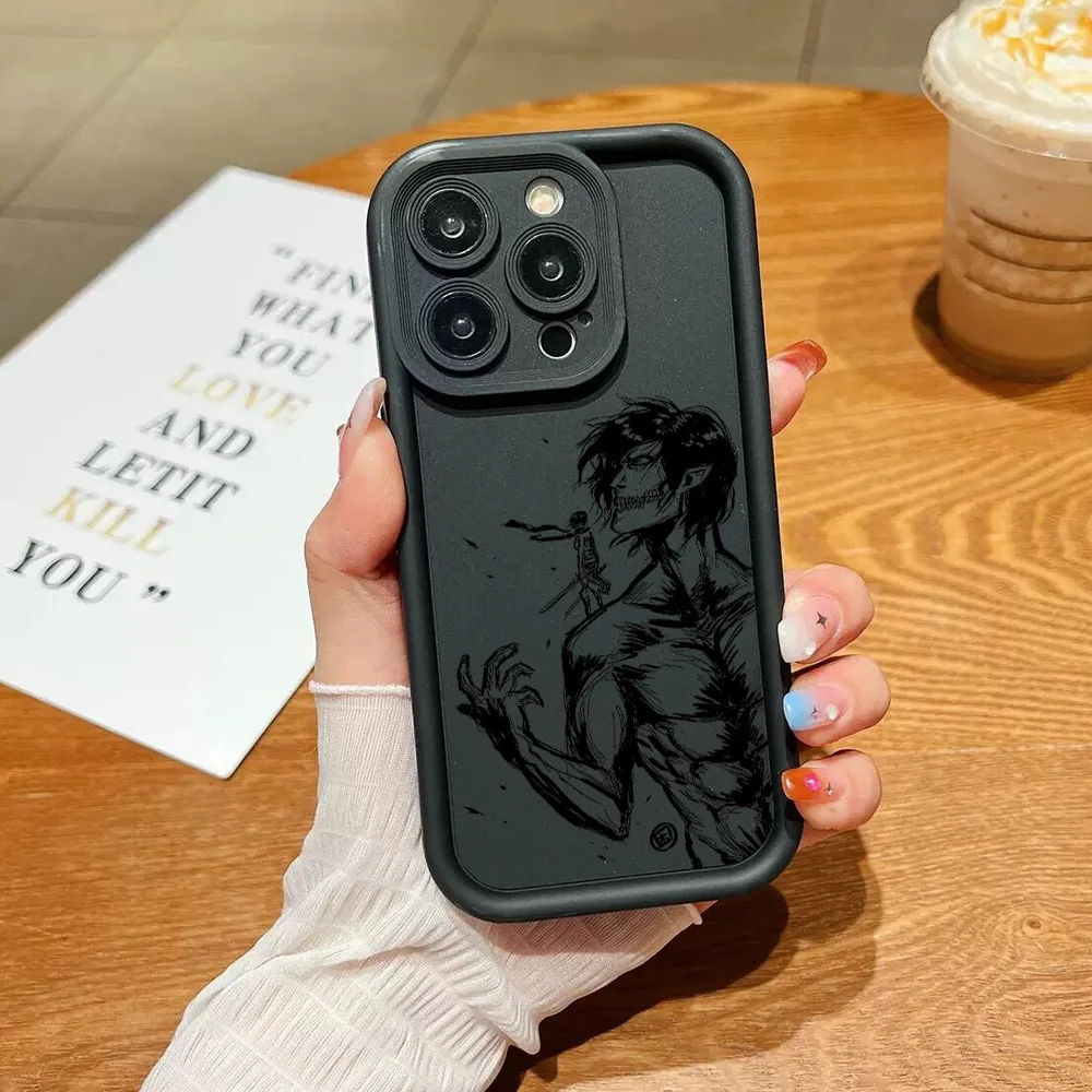 Attack on Titan Anime Black Premium Soft Phone Case