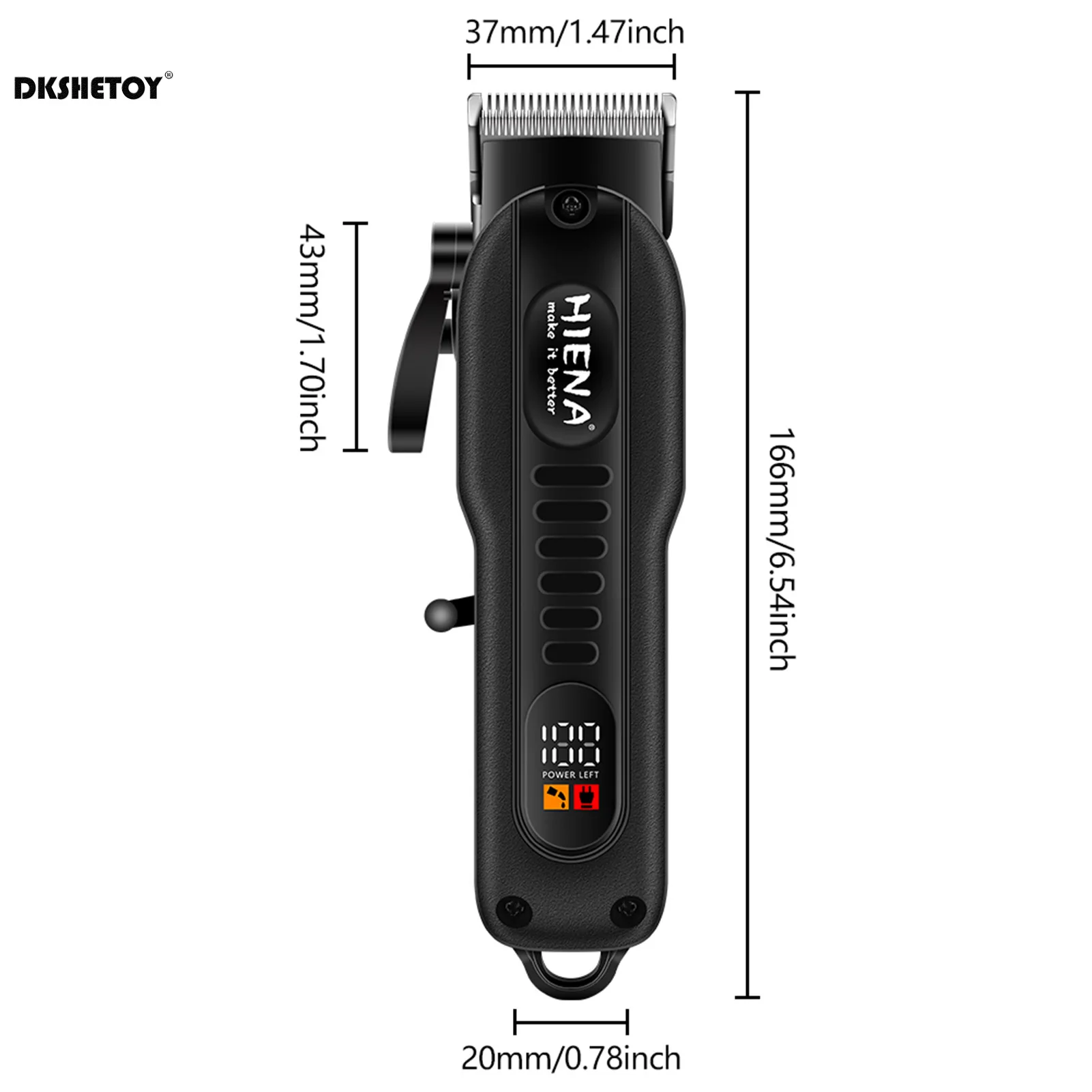 HIENA Professional Barber Clippers HYN-222 Low Noise Electric Clipper home appliance hair cutting Wet And Dry haircut_voghion.com