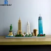USA Famous Architecture Micro Mini Building Blocks  Adult Puzzle Toy Kit Assemble Decoration Brick Gift New York Skyline Capitol 1