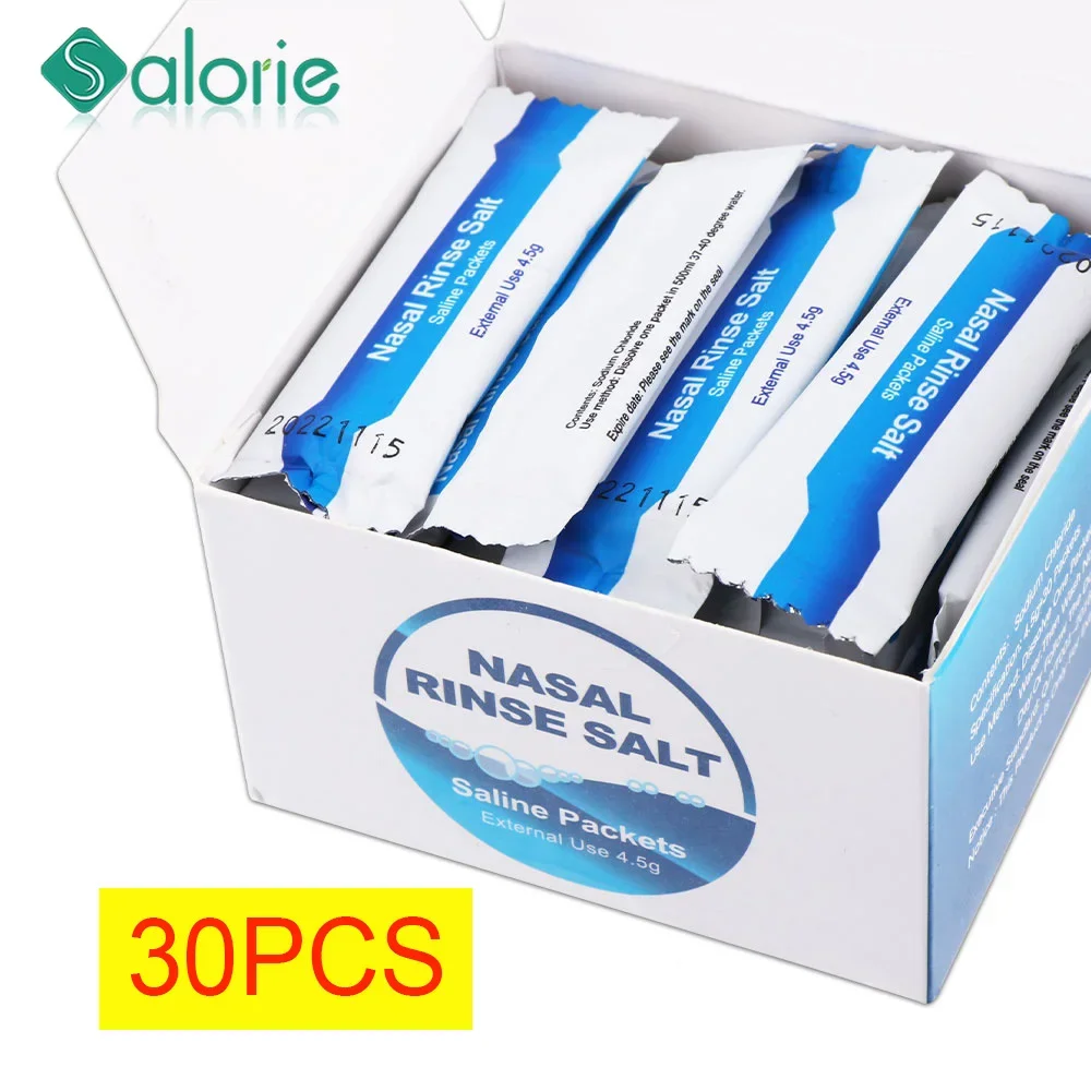 30pcs Nasal Wash Salt Nose Cleaner Irrigation Salt Nasal Rinse Mix Wash Neti Pot Cleans Moistens Protects The Nose