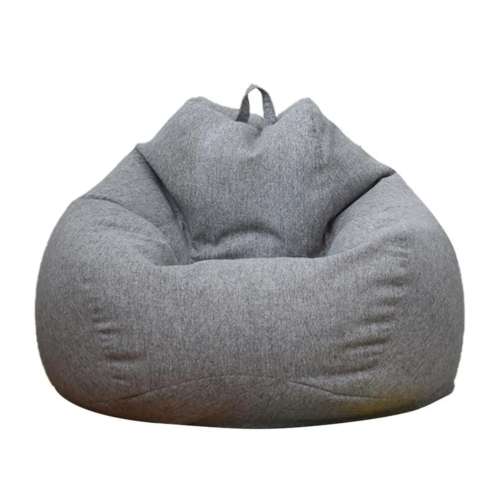 Description Picture 6 of itemLarge Small Lazy Sofas Cover Chairs without Filler Linen Cloth Lounger Seat Bean Bag Pouf Puff Couch Tatami Living Room Beanbags