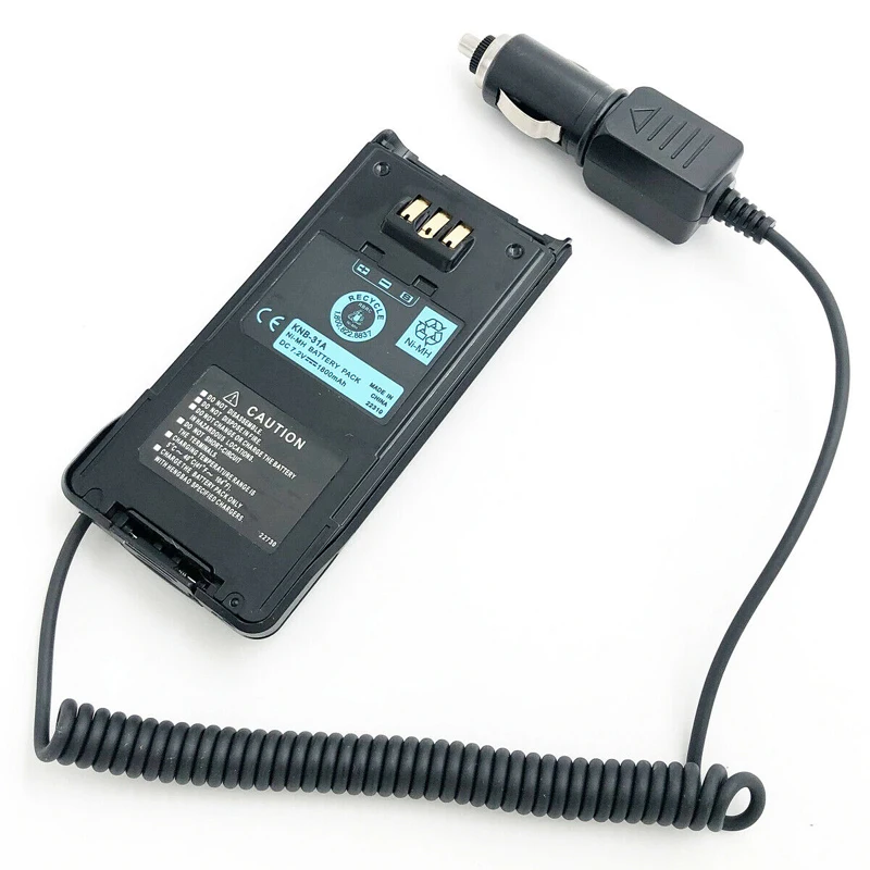 KNB31A 12/24V Car Charger Battery Eliminator Adapter For Kenwood TK-3180 Tk2180 Tk3180 TK5210 TK5310 Series Radio for KNB-31A