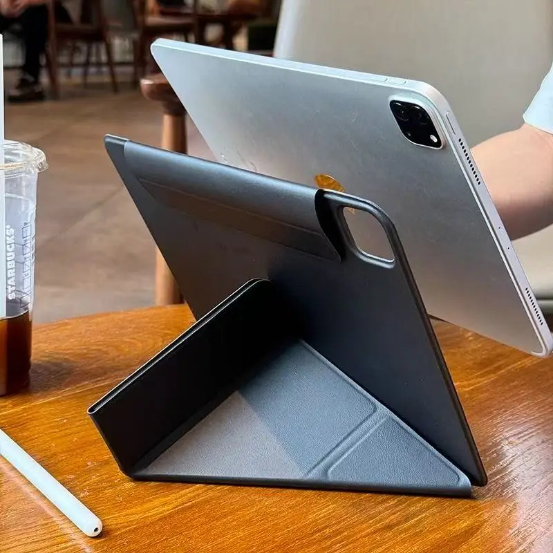 Versatile Multi-Fold Magnetic Tablet Case with Clasp – Smart Protective Shell