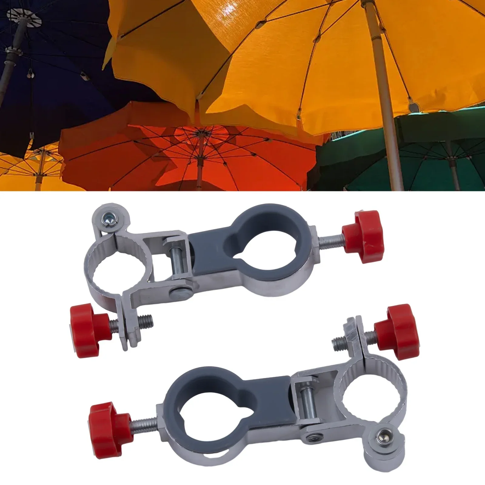 2Pcs Fishing Chair Umbrella Stand Clip Brackets Mount Holder Garden Chair Parasol Patio Balcony Umbrella Stand