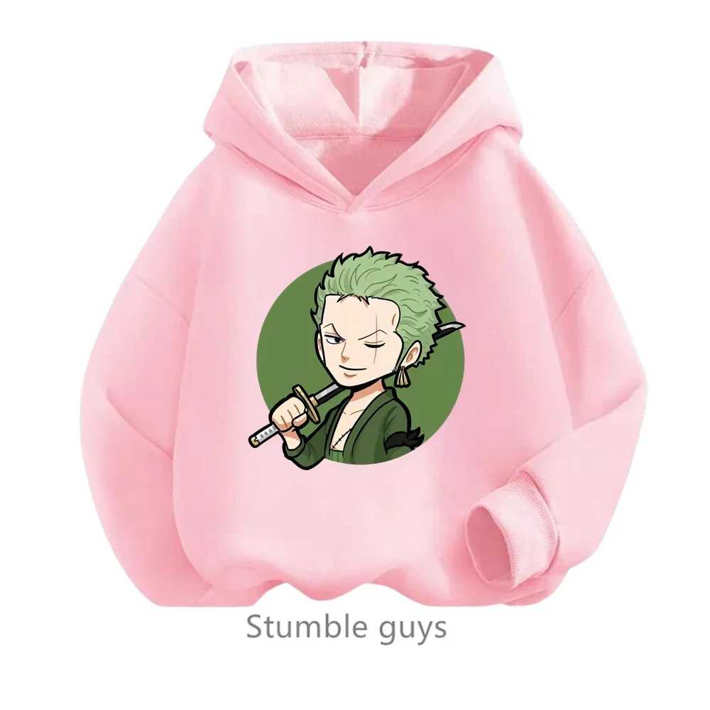 thumbnail image 1 of Sudadera con capucha de Anime One Pieces, ropa para niños, ropa para primavera y otoño para niñas, sudadera con dibujos animados de Luffy Zoro, traje para adolescentes, camisetas con capucha de Sonic, 1 of 4