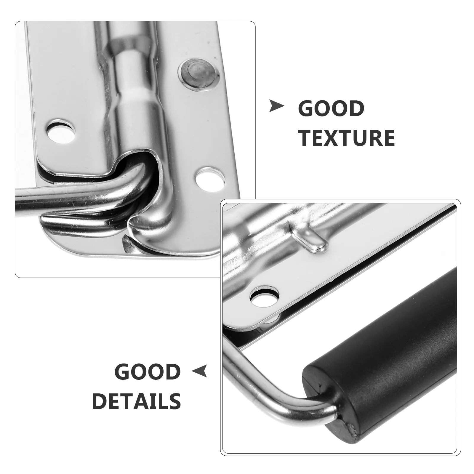 접이식 스테인레스 스틸 공구함 손잡이, 헤비 듀티 스프링 장착 금속 접이식 공구함 당김 손잡이, 휴대용 공구 보관함