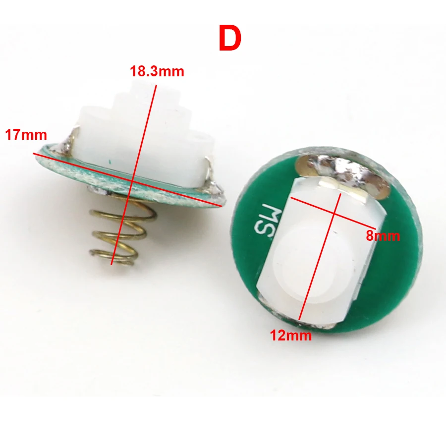 Flashlight Switch Tail or Middle Clicky Push Button Q5 T6 L2 XPL SST40 XHP50 LED 501B 502B C8 Rechargeable Torch DIY Parts