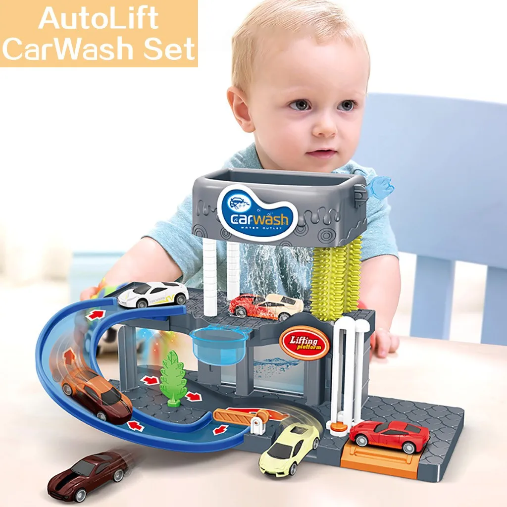 Car Cleaning Brush with Hose Attachment Color Toy Changing Alloy Car Lift with Set Wash Cars Automatic