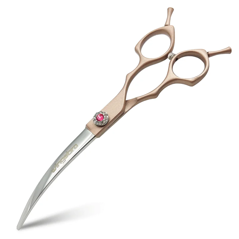 Forbici Professionali Per Toelettatura Cani Da 7 Pollici Cesoie Per Assottigliamento Curve Per Animali Domestici, Cesoie Per Grossozze Curve Fornura Per Toelettatura Cani - Foto 5