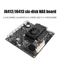 NAS Motherboard J6413 J6412 2*Intel i226-V 1*RTL8125BG 2.5G LANs 2*NVMe 6*SATA3.0 2*DDR4 1*PCIe Mini ITX Soft Router Mainboard 1