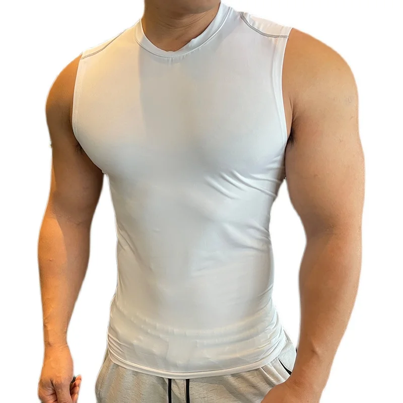 Men Bodybuilding tight compression Tank Tops Gym Fitness quick