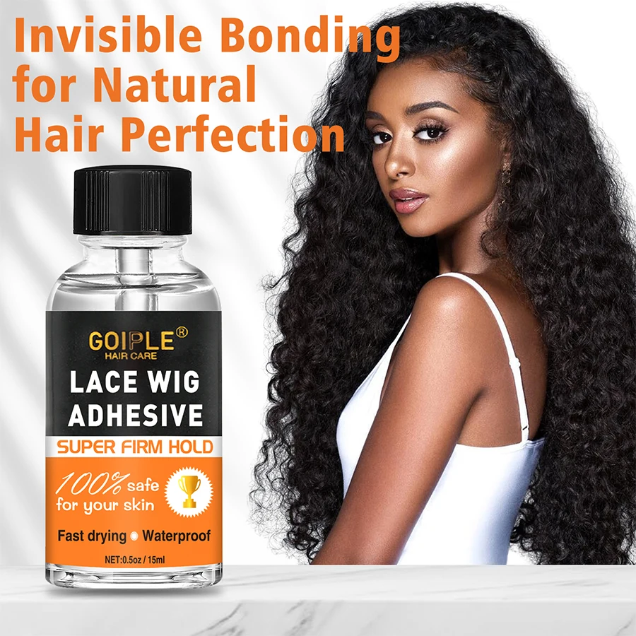 GOIPLE Lace Wig Adhesive Super Firm Hold Safe For Skin Fast Drying Waterproof Glue Invisible Bonding For Natural Hair Perfection