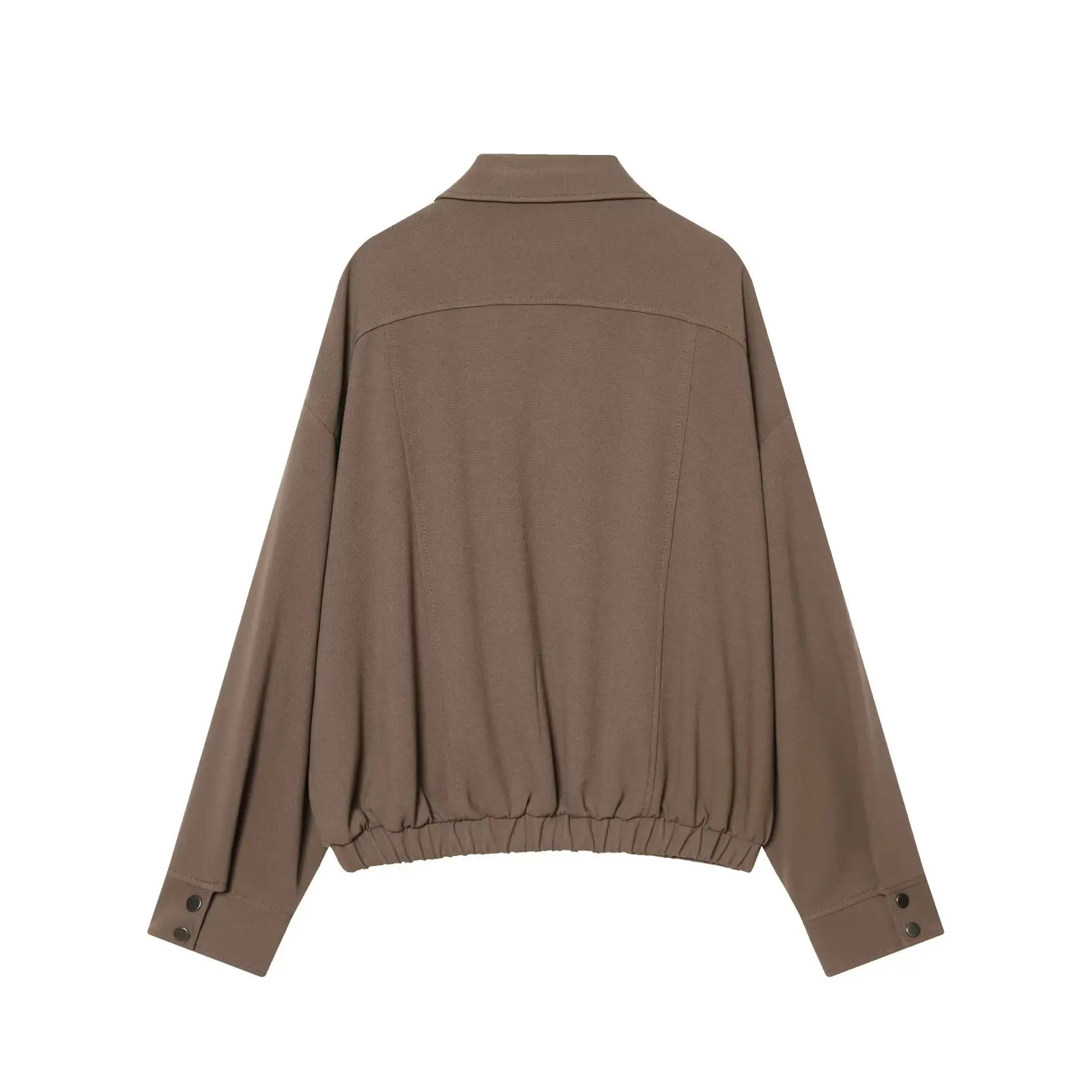 Women's Bomber Jackets Coats New Fashion Turn-down Collar Long Sleeve Loose Coat Vintage Female Outerwear Chic Tops ﻿