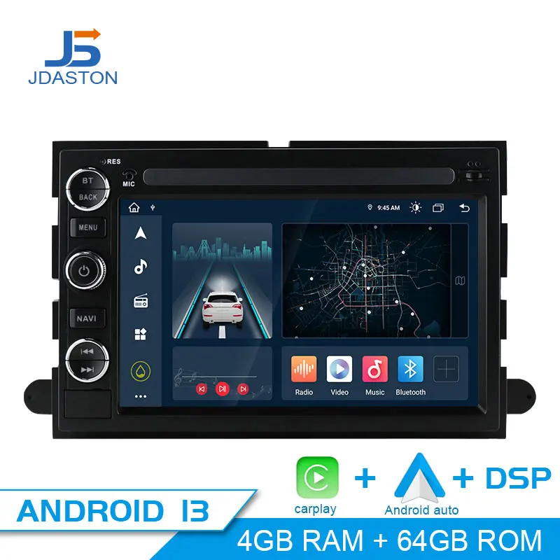 

JDASTON Android 13 Car Multimedia Player For Ford F150 F250 F350 Explorer Edge Mustang Car Radio Audio Stereo GPS Navigation DSP