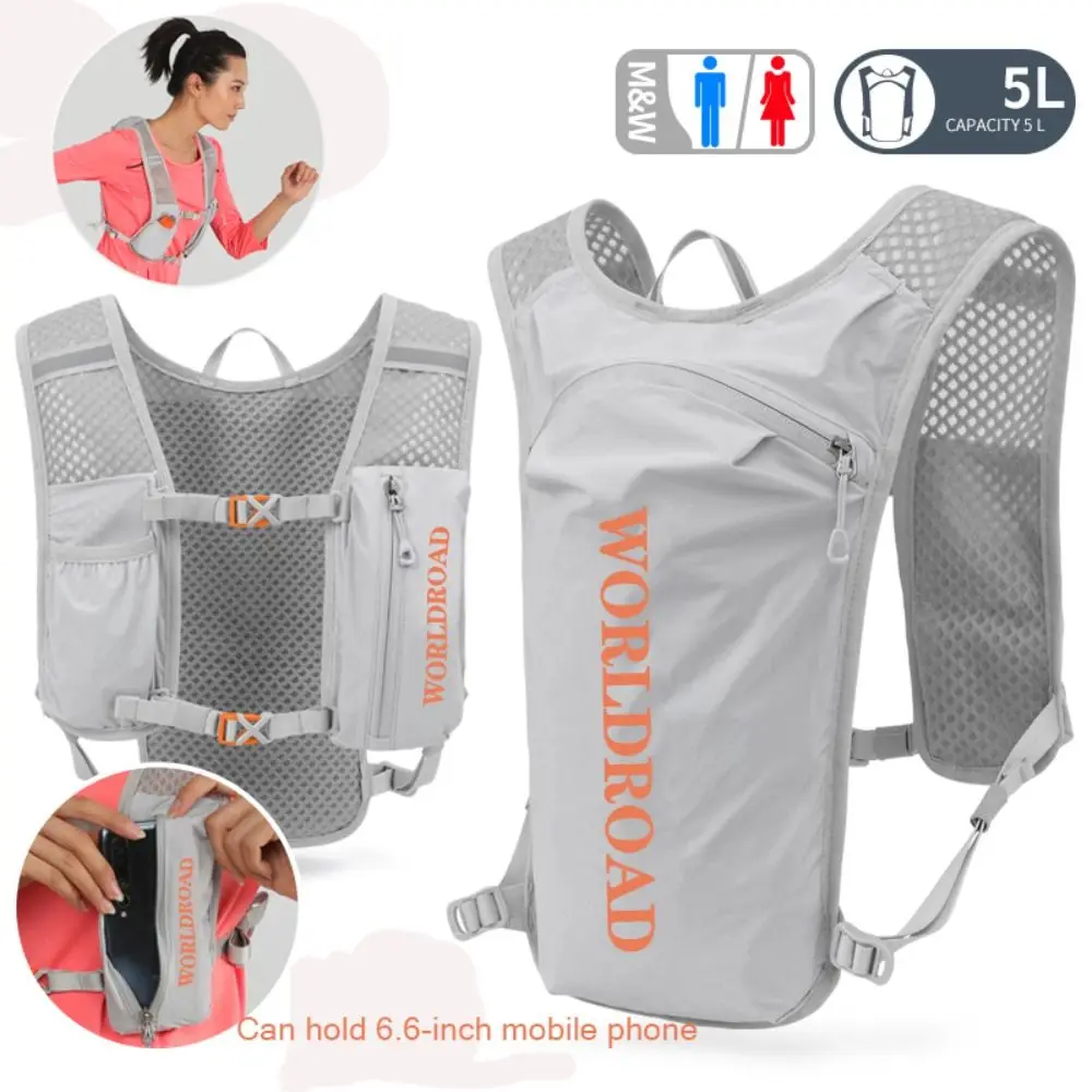Multifunctional Ultra-light Water Rucksack Bag Breathable Gym Bag Hiking Hydration Backpack Sport Bags 5L Running Cycling Vest