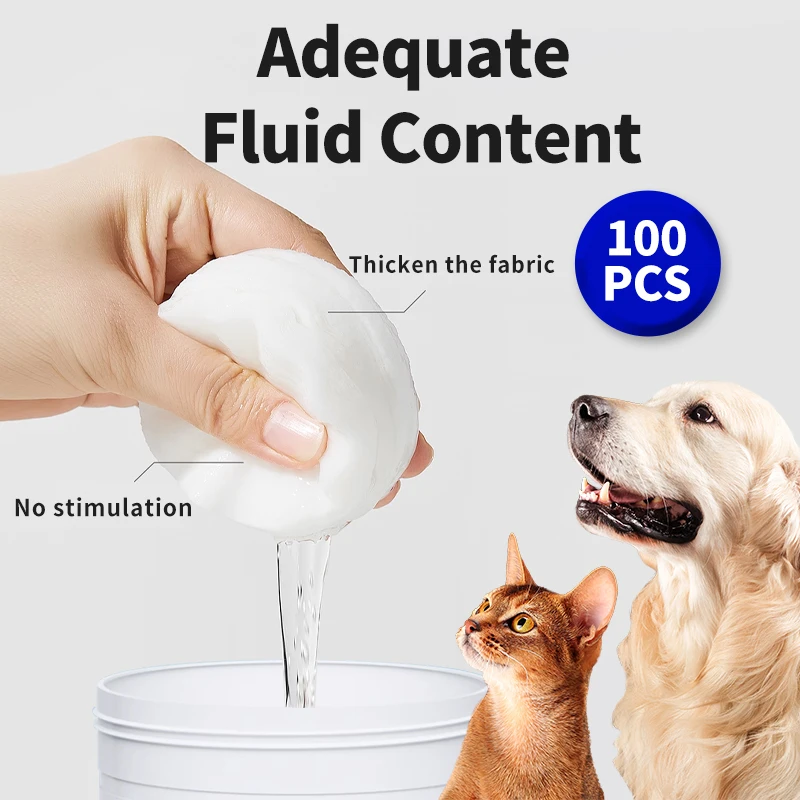 Pet Eye Wipes Cats And Dogs Tearmark Wet Wipes Cats And Dogs Universal No Irritation Cleaning Products 100 Canned pet cleaning wipes