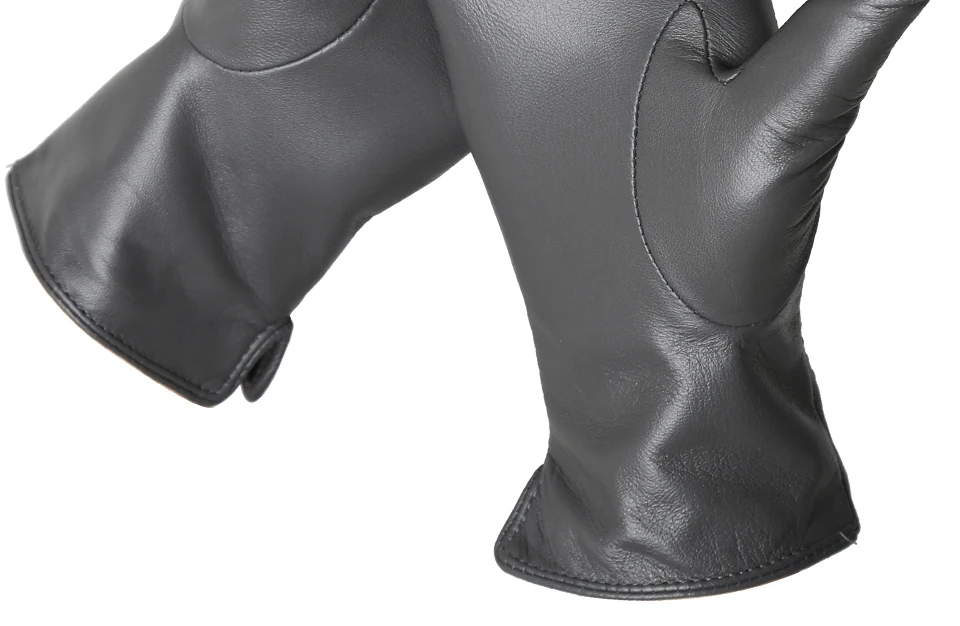 Gants en peau de mouton pour femmes, hiver chaud plus velours court mince écran tactile couleur de conduite gants en cuir pour femmes bonne qualité-2226