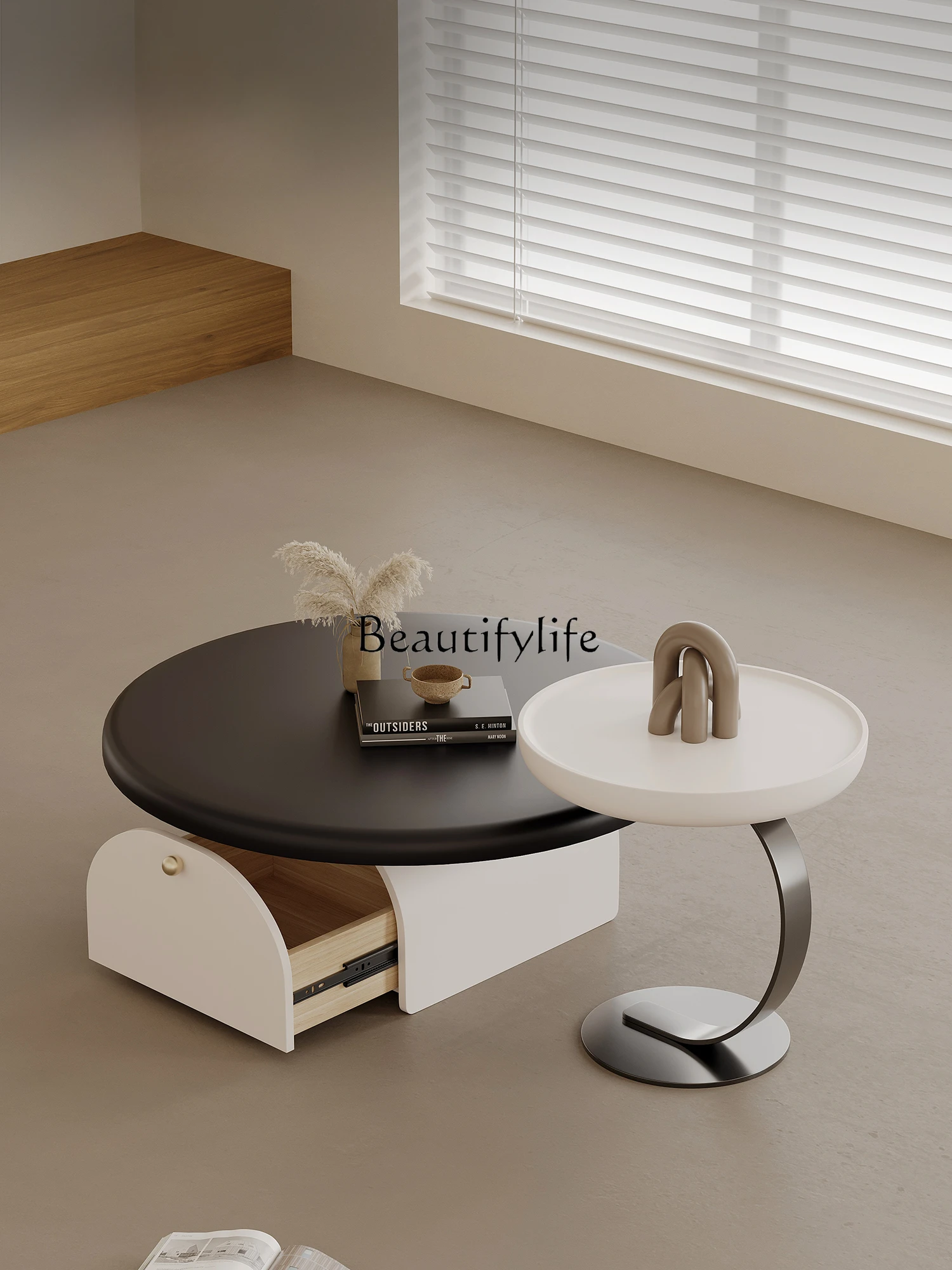 

Cream Style Designer Model Tea Table Household round Tea Table