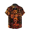 Men's Halloween Shirt 3D Print Cool Party Shirts Hip Hop Oversize Men's Clothing Hawaiian Summer Beach Holiday Short Sleeve 2