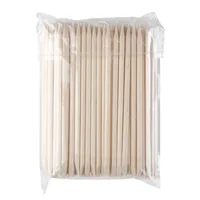 100Pcs/Lot Orange Nail Art Wood Sticks Double Sided Cuticle Pusher Rhinestones Picker Bead Pusher Manicure Pedicure Care Tool #& 1