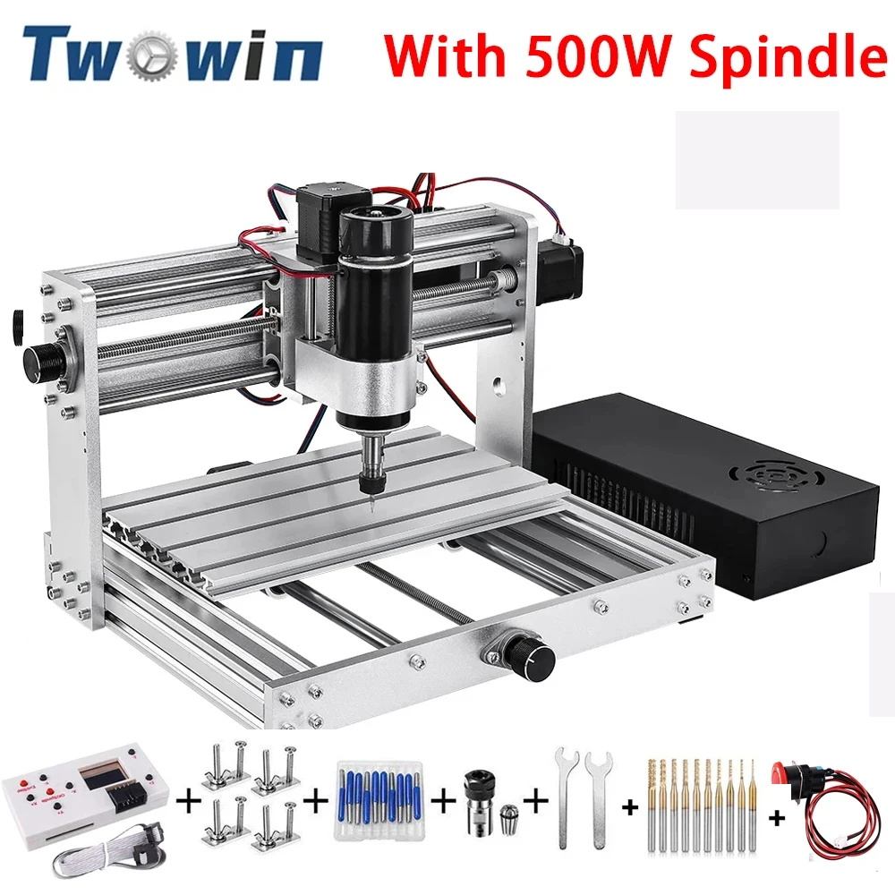 

3018 Max CNC Router Laser Engraver DIY Laser Engraving Machine 3 Axis Cutting Milling Machine 500W Spindle For Wood Metal Stone