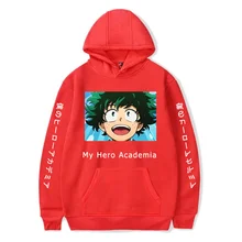 

Deku Print Anime Hoodie My Hero Academia Casual Streetwear Sweatshirts Pullovers Men Women Pockets Outfits Top Sportswear