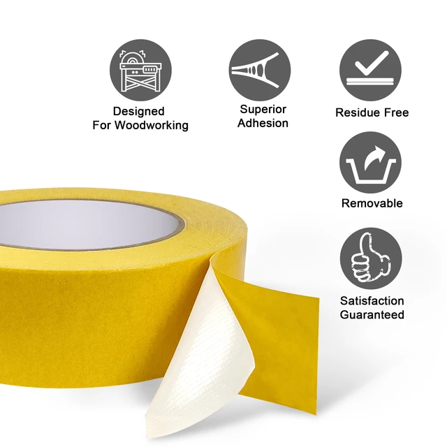 EDSRDRUS Woodworking Tape Double Sided Woodworking Tape, Removable,  Residue-Free & Surface-Safe, for C - AliExpress