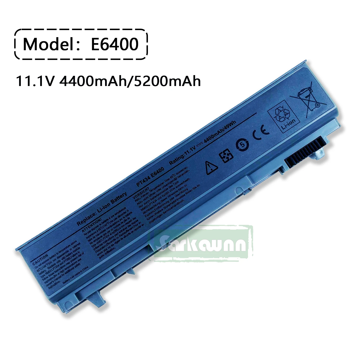 Sarkawnn 5200mah da Bateria do Portátil para Dell Latitude E6400 E6500 E8400 E5410 E6510 Dell Precision M2400 Pt434 E6400 - Imagem 3