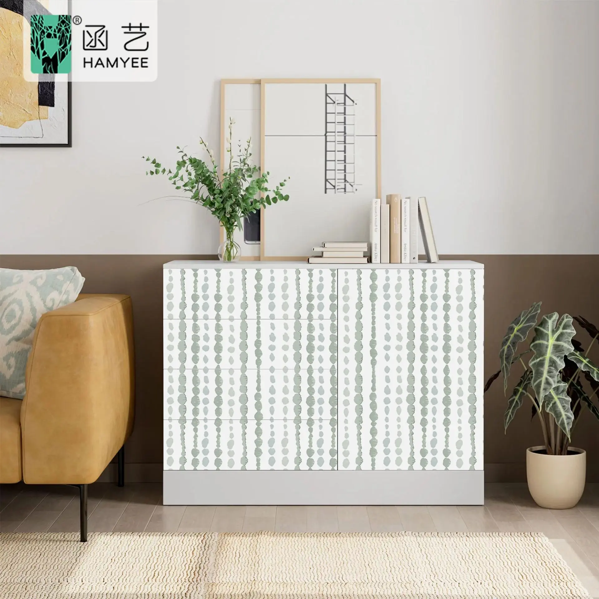 Modern Stripe Peel And Stick Wallpaper Herringbone Green White Vinyl Self Adhesive Contact Paper For Kidroom Bedroom Home Decor