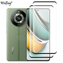 Premium Full Cover Tempered Glass Screen Protector with Camera Guard, 6.7 - inch - 2 Glass and 2 Lens (For Realme 7 Pro)