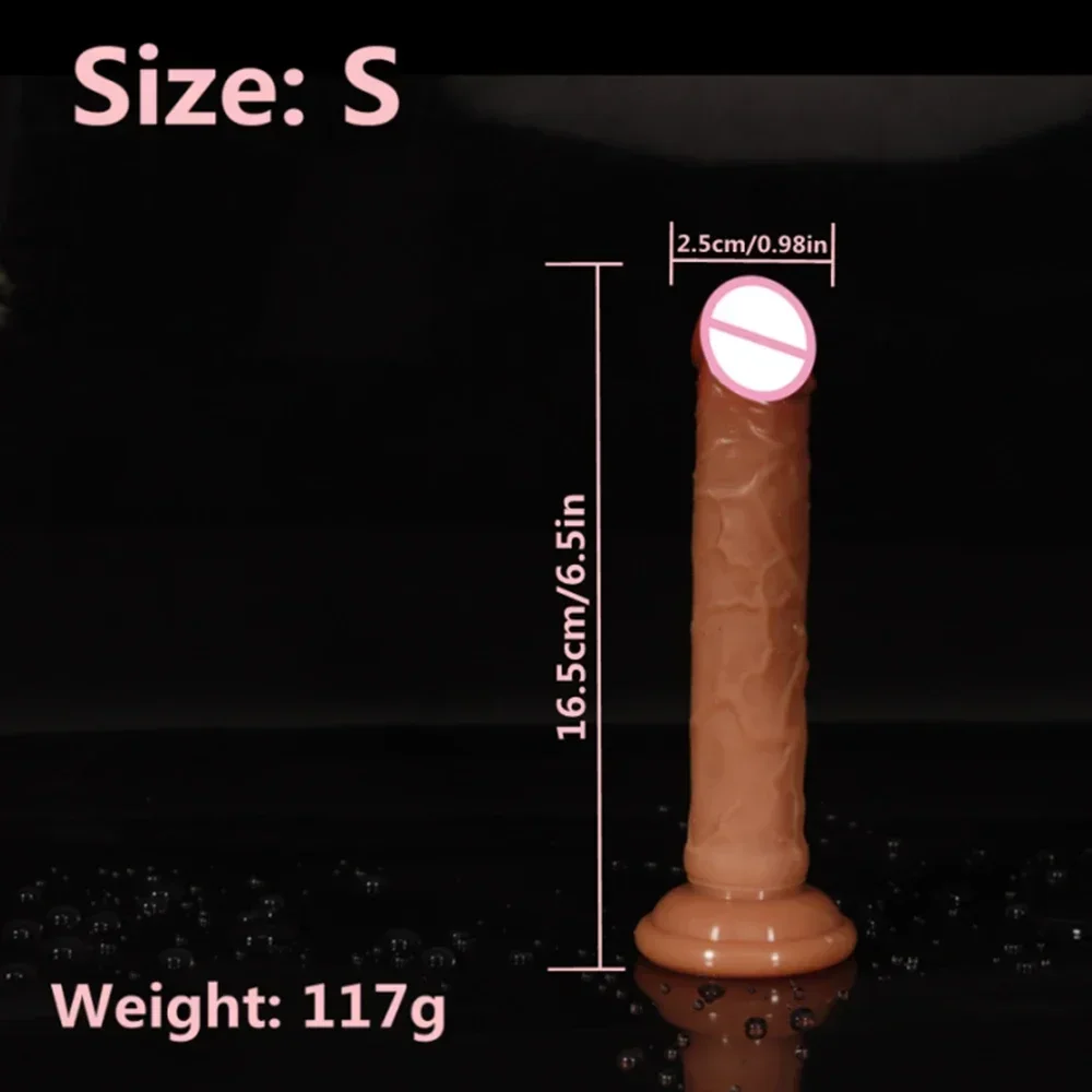 5 Sizes Realistic Dildos Double Silicone Soft Big Penis Powerful Suction Cup for Woman and Man 18+