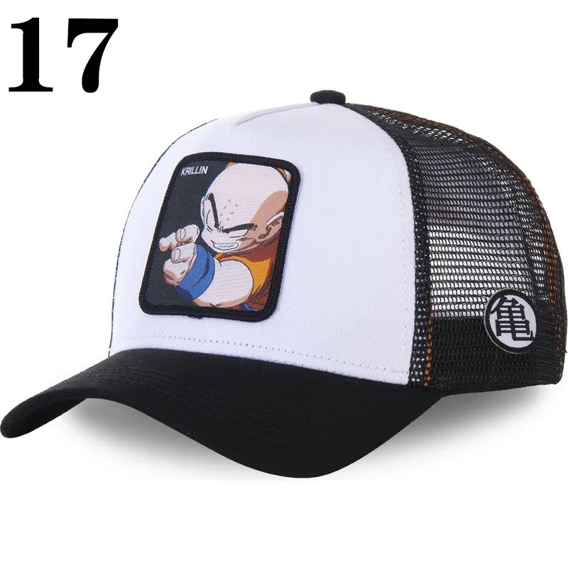 New Fashion Dragon Ball Cartoon Baseball Cap Anime Snap Cotton Baseball Cap Men's Women's Hip Hop Mesh Trucker Cap