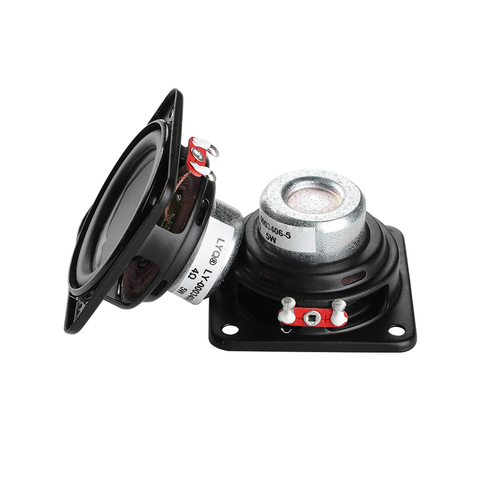 2Pcs 1.5 Inch 43MM 4 Ohm 5W Portable Full Range Audio Speaker Amplifier for Home Theater