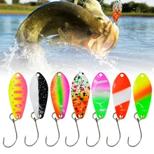 

1PC Metal Spoon Trout Fishing Lure 3.1cm 3g Single Hook Sequins Hard Bait For Trout Chub Perch Fishing Lure Tackle for Trout