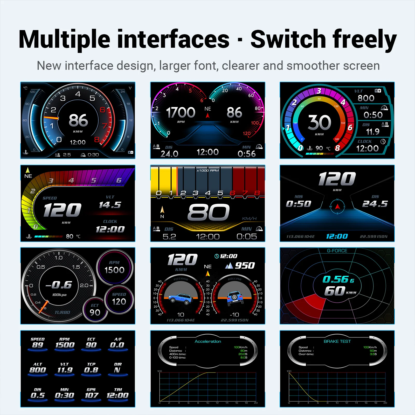 HUD OBD2 + GPS ڵ  ӵ   Һ   ÷, OBD2 º ǻ ڵ ׼