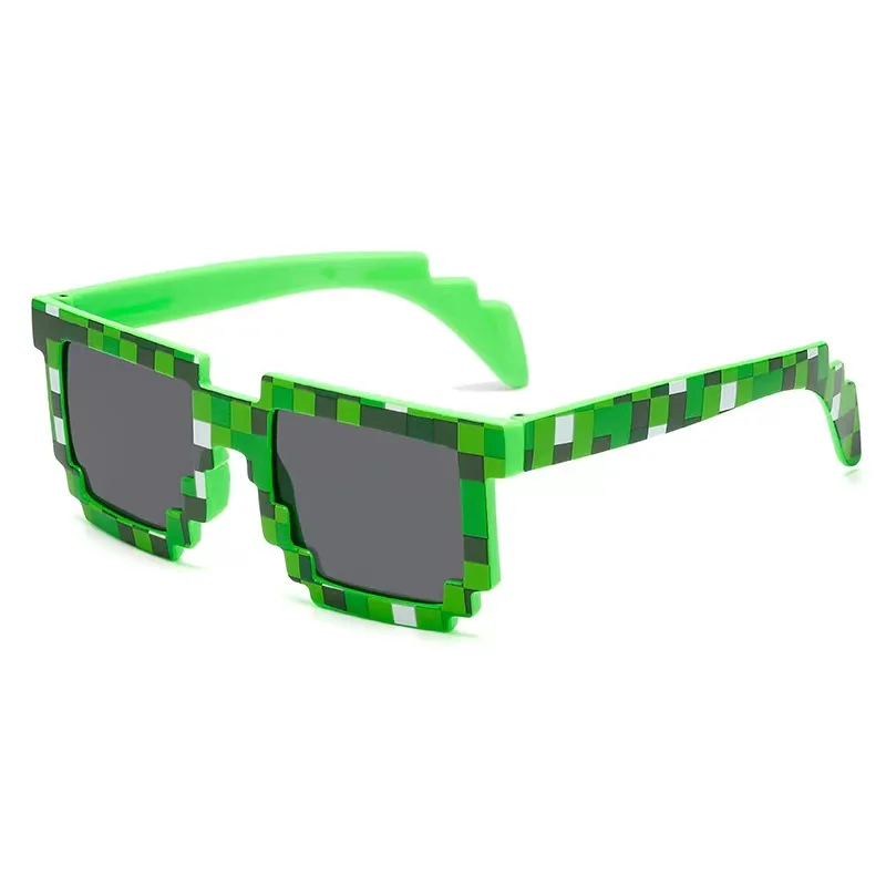 Fashion Sunglasses Children Kids New Fashion Creeper Glasses Novelty Mosaic Funny Goggles Boys Girls Pixel Eyewear