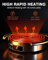 Commercial Electric Crepe Maker 16 Inch 110V Non-Stick 1700W Electric Crepe Machine Adjustable Temperature Control 403 Stainless 2