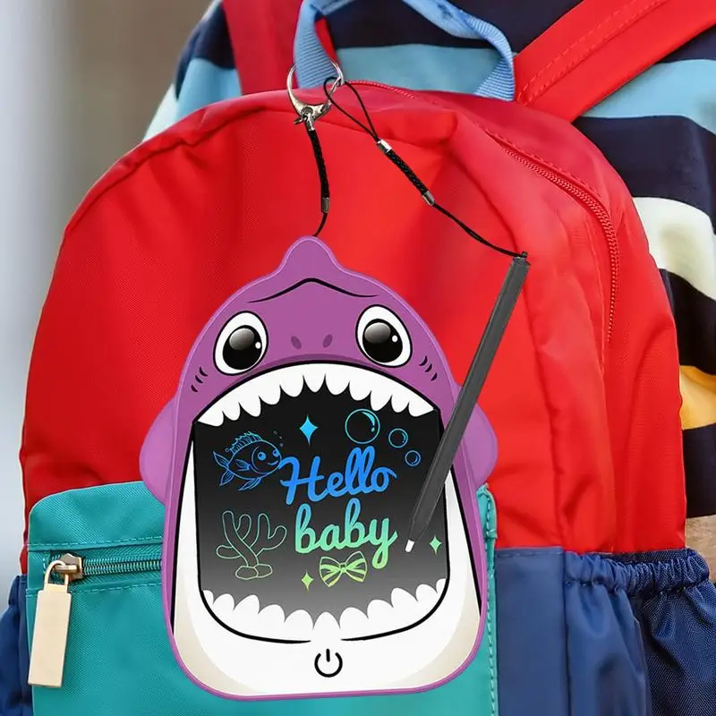 Shark Doodle Pad Cartoon LCD Writing Boards Educational Writing Tablet Kids Drawing Tablet Drawing Pad Doodle Board for Toddler