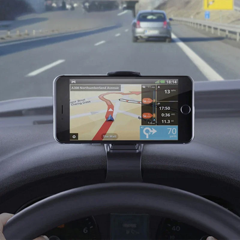 Universal Car Phone Holder GPS Navigation Dashboard Phone Holder Mobile Clip Fold Mount Stand Bracket