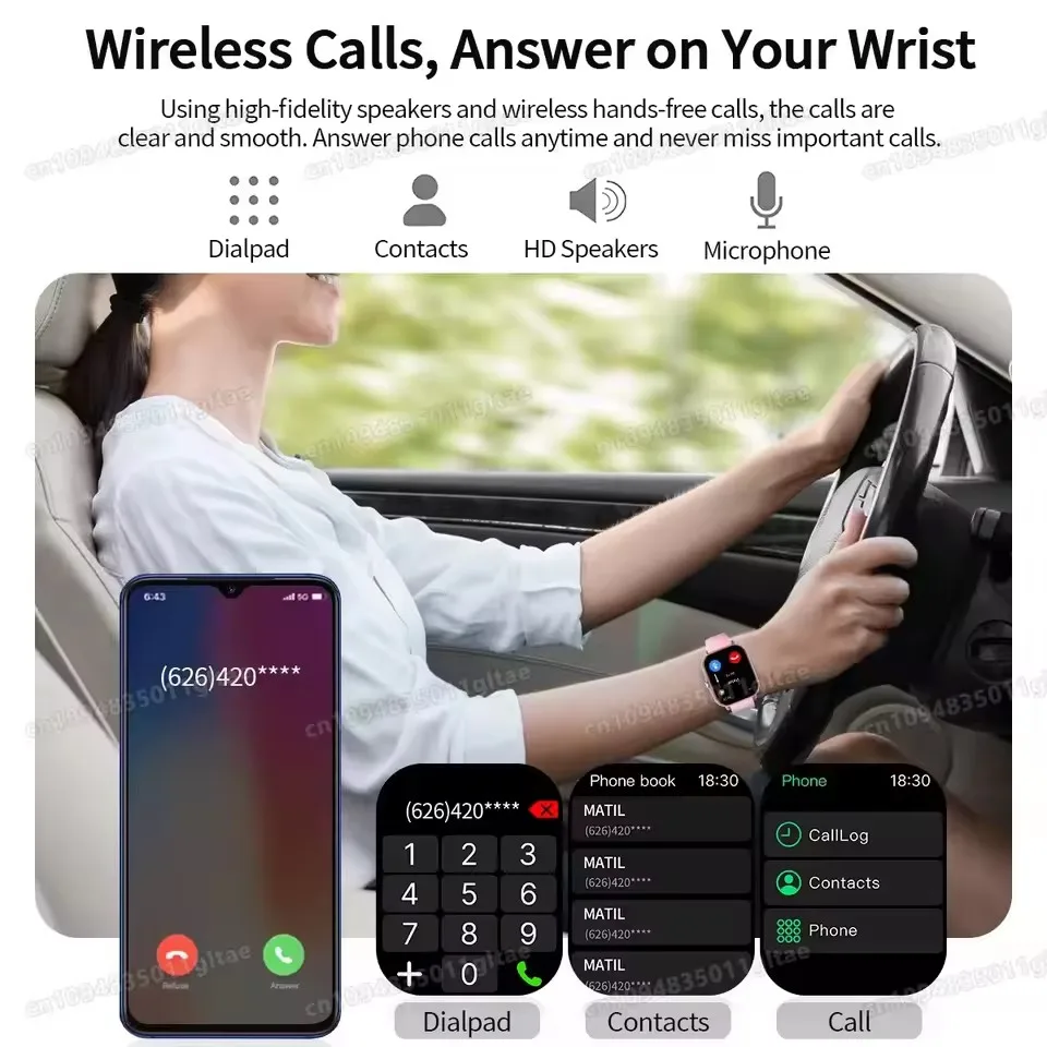 2026 New Smart Watch 2.01” Inch HD Screen Bluetooth Talk Pedometer IP68 Waterproof 123 Sport Modes Man Woman Watch Gift Pk HW12 2