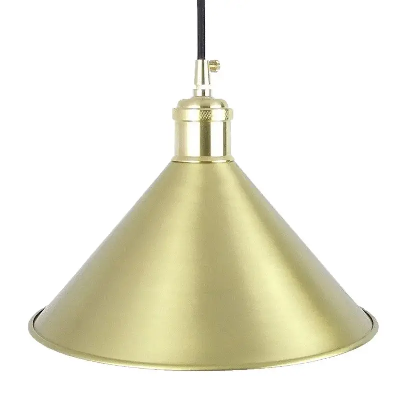 

Brass cone shade pendant light edison bulb LED vintage copper shade lighting fixture brass pendant lamp D240mm diameter ceiling