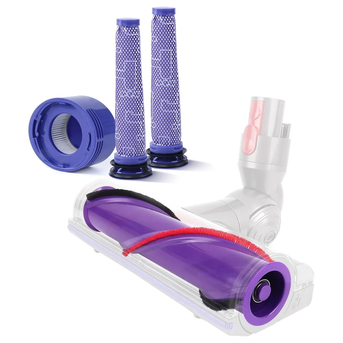 

Сменные детали для пылесоса Dyson V8, круглая щетка + HEPA фильтр Pre & Post