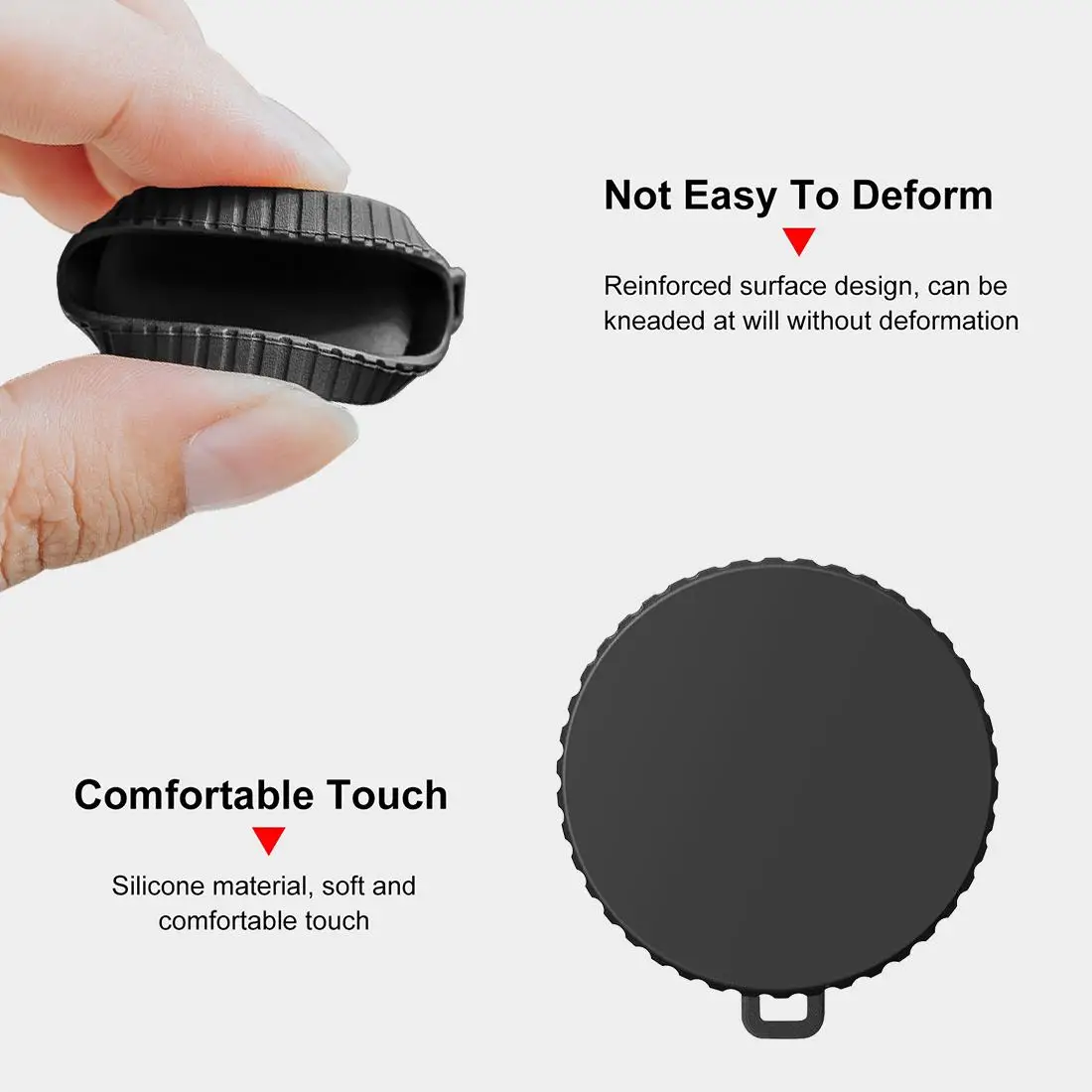 For DJI Osmo Action 6 PULUZ Silicone Lens Cap with Strap