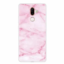 Marble Soft Silicone Shockproof Phone Case for Nokia 7 Plus (45)