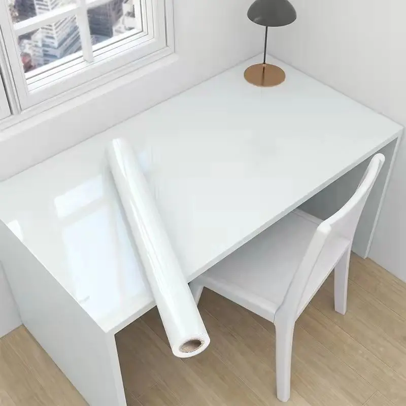 White Contact Paper Vinyl Self Adhesive Wallpaper for Bedroom Living Room Furniture Decoration Glitter Waterproof DIY Sticker 2