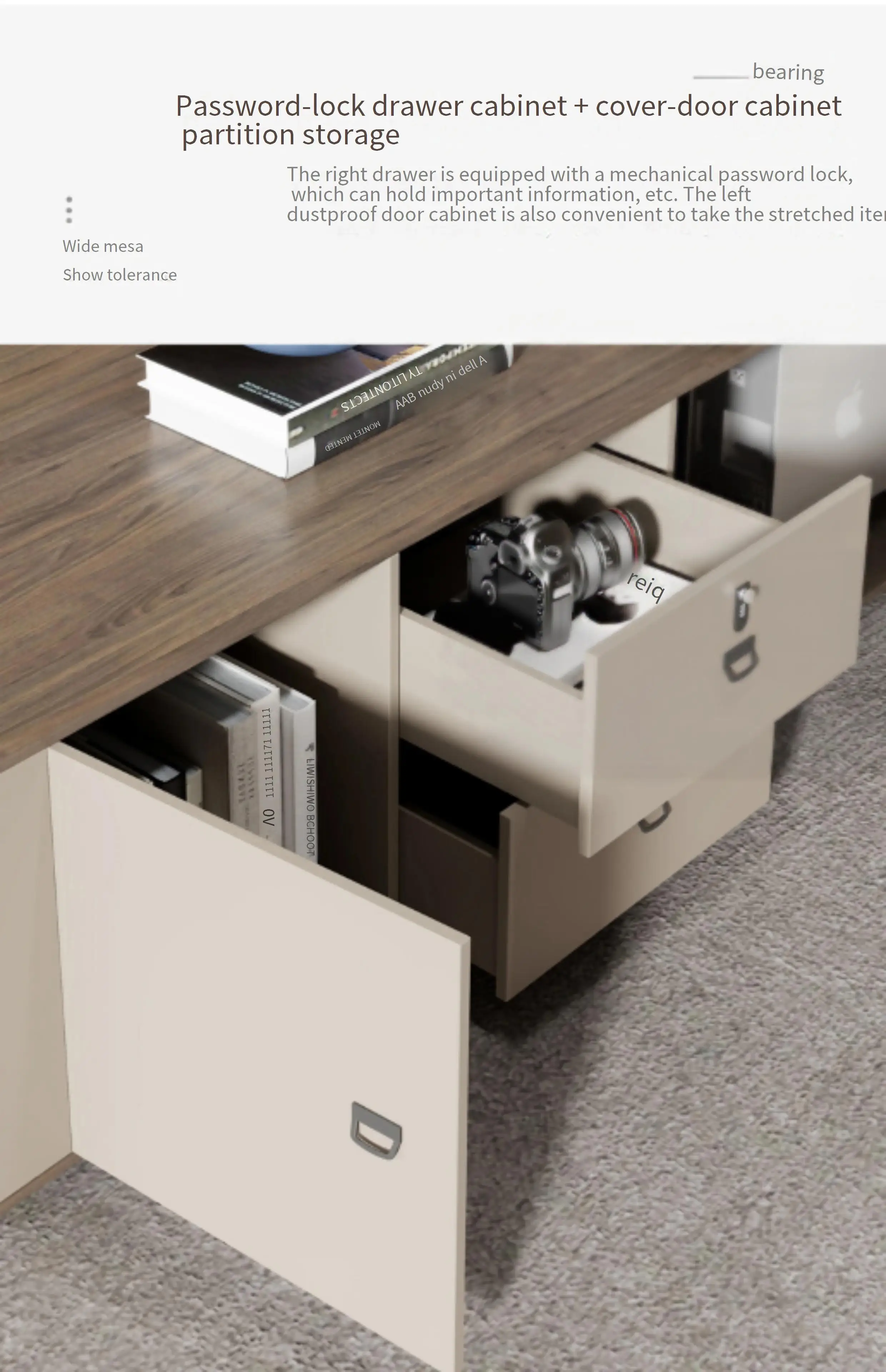 High Quality European Office Desk L Shaped Organizer Designer Customized Computer Desks Secretary Vanity Escritorio Furniture