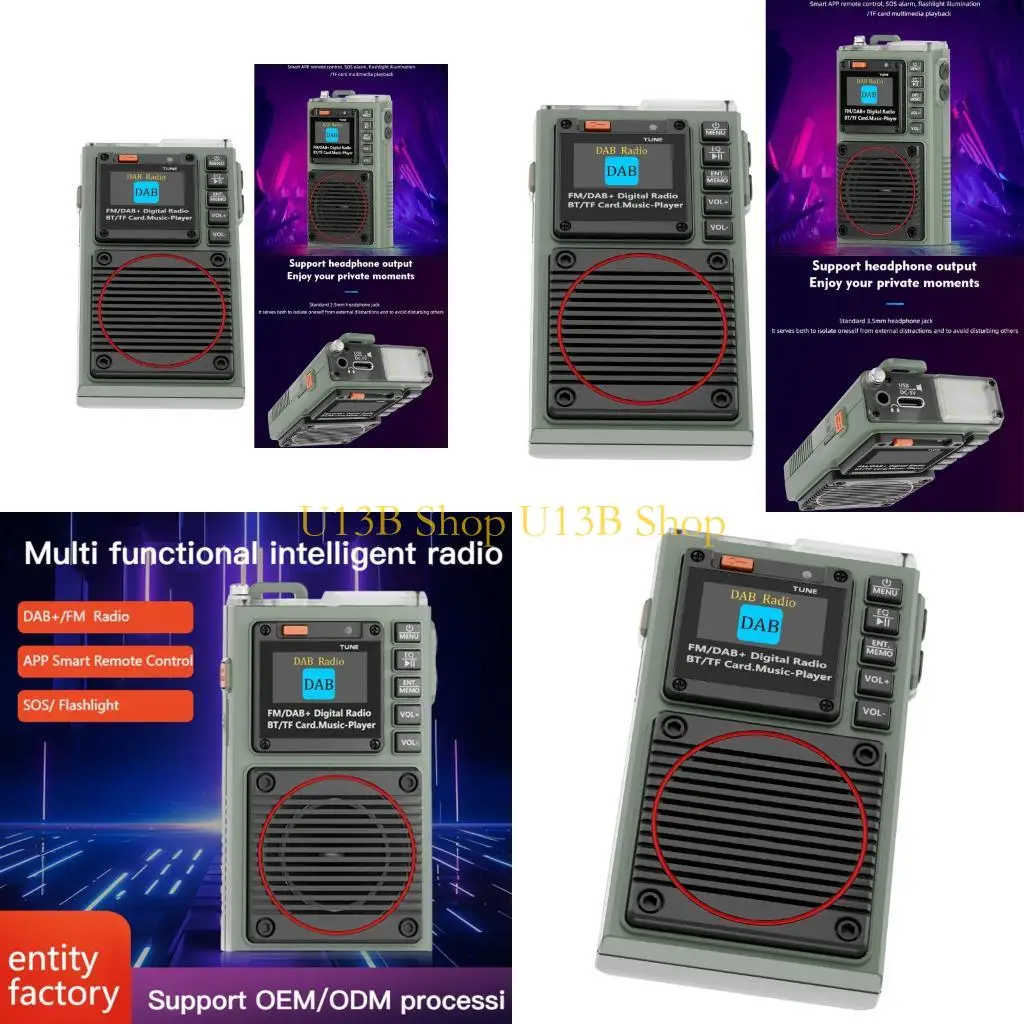 캠핑 하이킹 및 실내 휴식에 이상적인 고품질 사운드를 갖춘 U13B 내구성 787DAB DAB FM 라디오